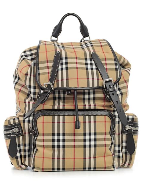 burberry mens leather backpack|burberry vintage check backpack.